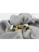 Сапфир 14-кв Желтое золото Серьги Винтаж украшения vec028y